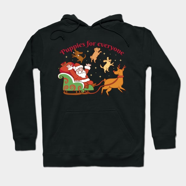 Santa's Sliding Puppies: Bringing Joy to Everyone this Christmas! Hoodie by Life2LiveDesign